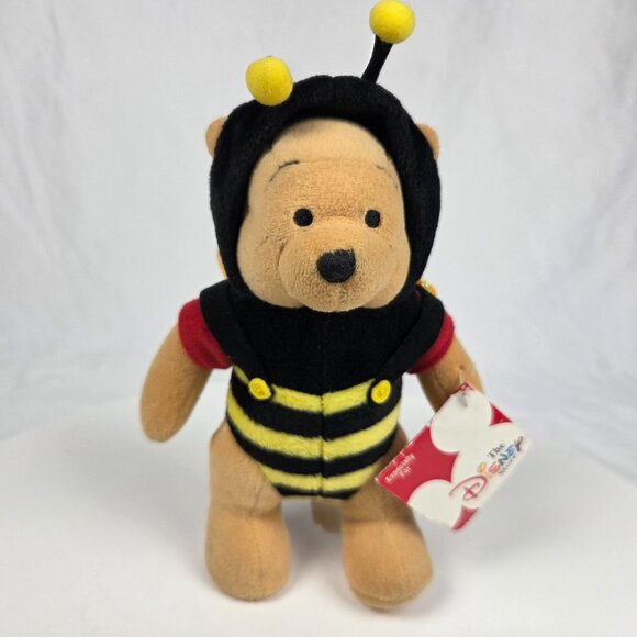 Disney Store Winnie The Pooh Bumble Bee Bean Bag Plush NWT 8" - Picture 1 of 5